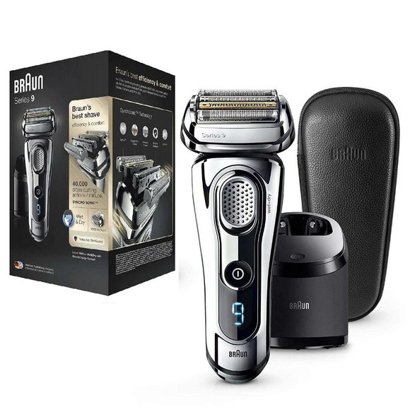 Braun Series 9 9297cc Men's Electric Shaver Wet/Dry Clean & Renew Charger Chrome - Picture 1 of 2